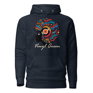 Vinyl Queen Record Hair Unisex Hoodie